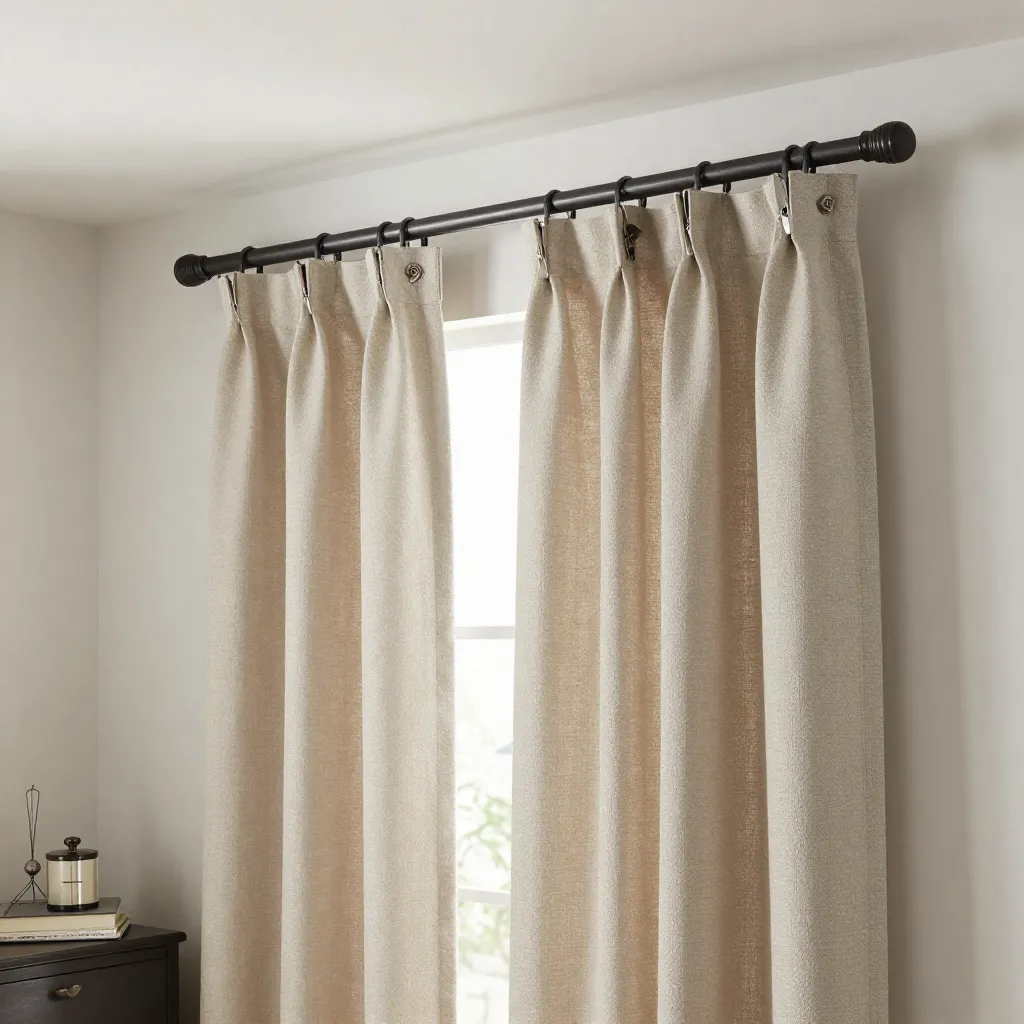 Kurtainklip i forskellige materialer